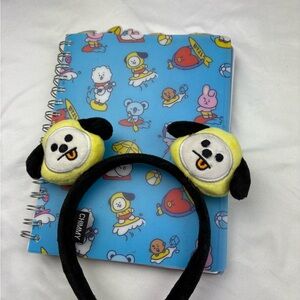Chimmy Headband and BT21 Notebook Set